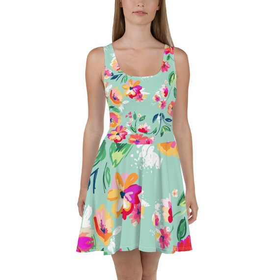 flower skater dress