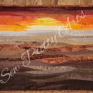 Sunrise/Sunset - Art Quilt, Textile Art, Wall Hanging