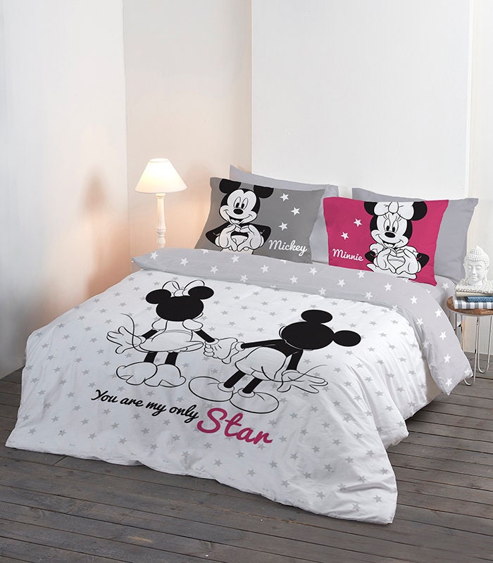 Mickey Mouse Bed Sheet Duvet Cover Bed Sheet Pillowcases D600