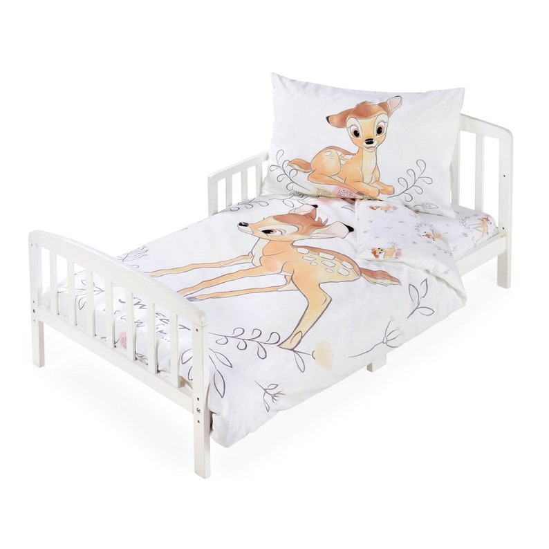Bambi Baby Bedding Set 3piece Toddler 100 Cotton Fitted Crib Etsy
