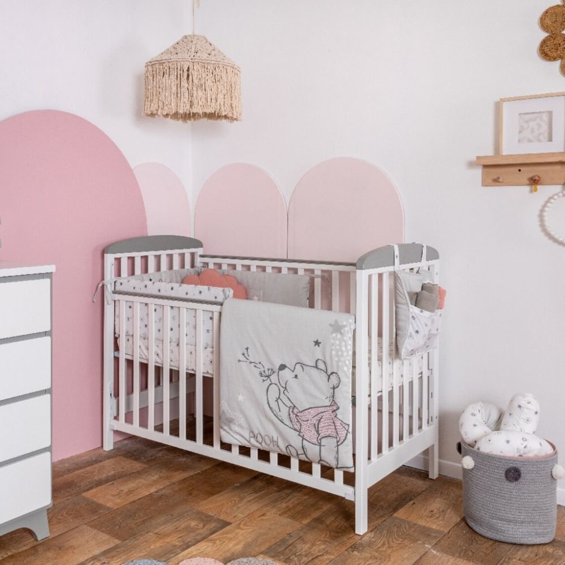 Pink Winnie the Pooh Baby Crib Bedding Set100 Cotton Nursery Etsy