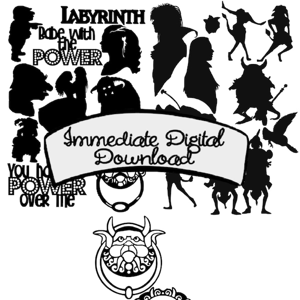 SVG Digital Download Labyrinth Digital Cutting Files x3 (.svg) for Cricut/Silhouette cutting machines