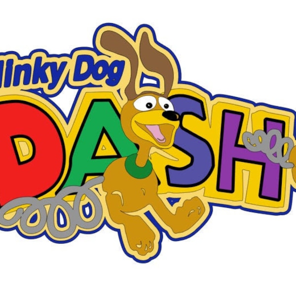 SVG PNG Download digitale File di taglio digitale Slinky Dog Dash per Cricut/Silhouette