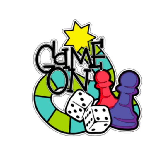 Game Night Scrapbook Title Digital Cutting File .svg for - Etsy