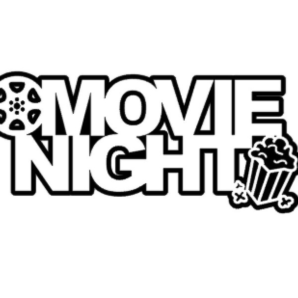 Movie Night digital cutting file (.svg) for Cricut/Silhouette cutting machines