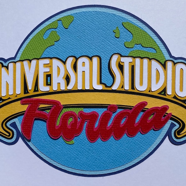 Florida Universal Studios Die Cut Scrapbook Page Embellishment