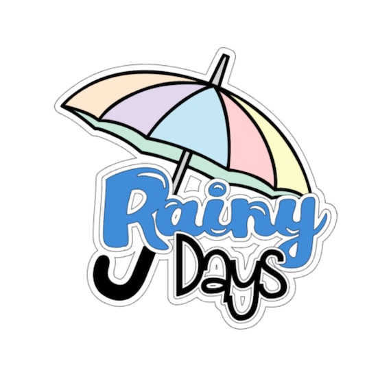 SVG Digital Download Rainy Days Title Cut File Digital Cutting 