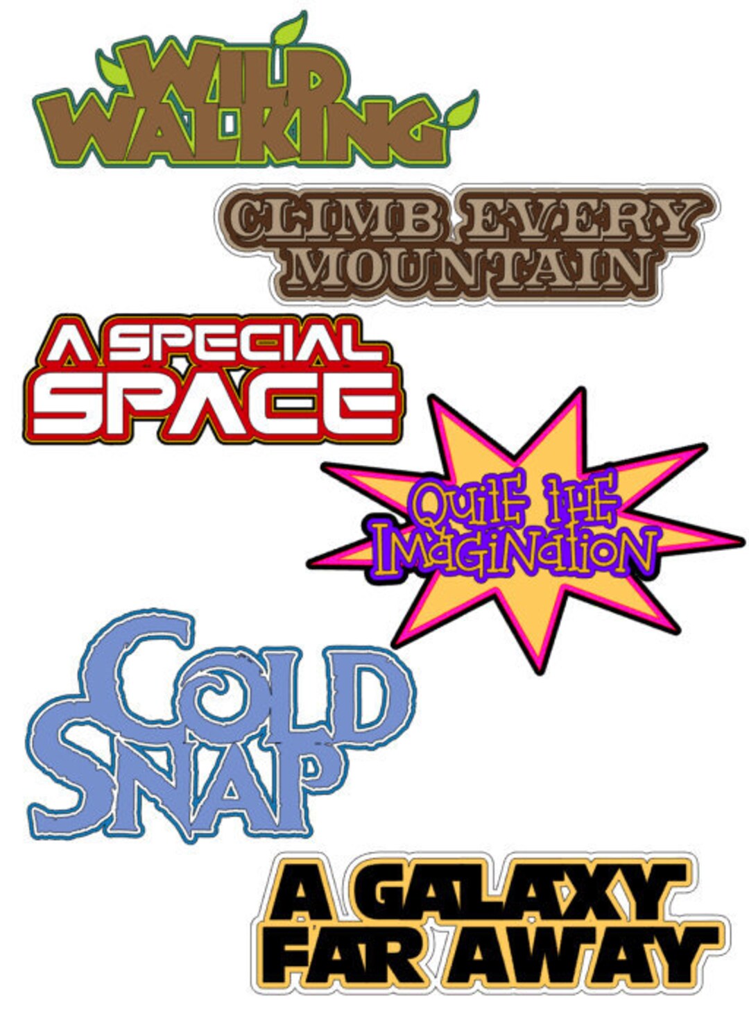 Scrapbook Page Title Bundle Cut Files Svg and Pdf Etsy