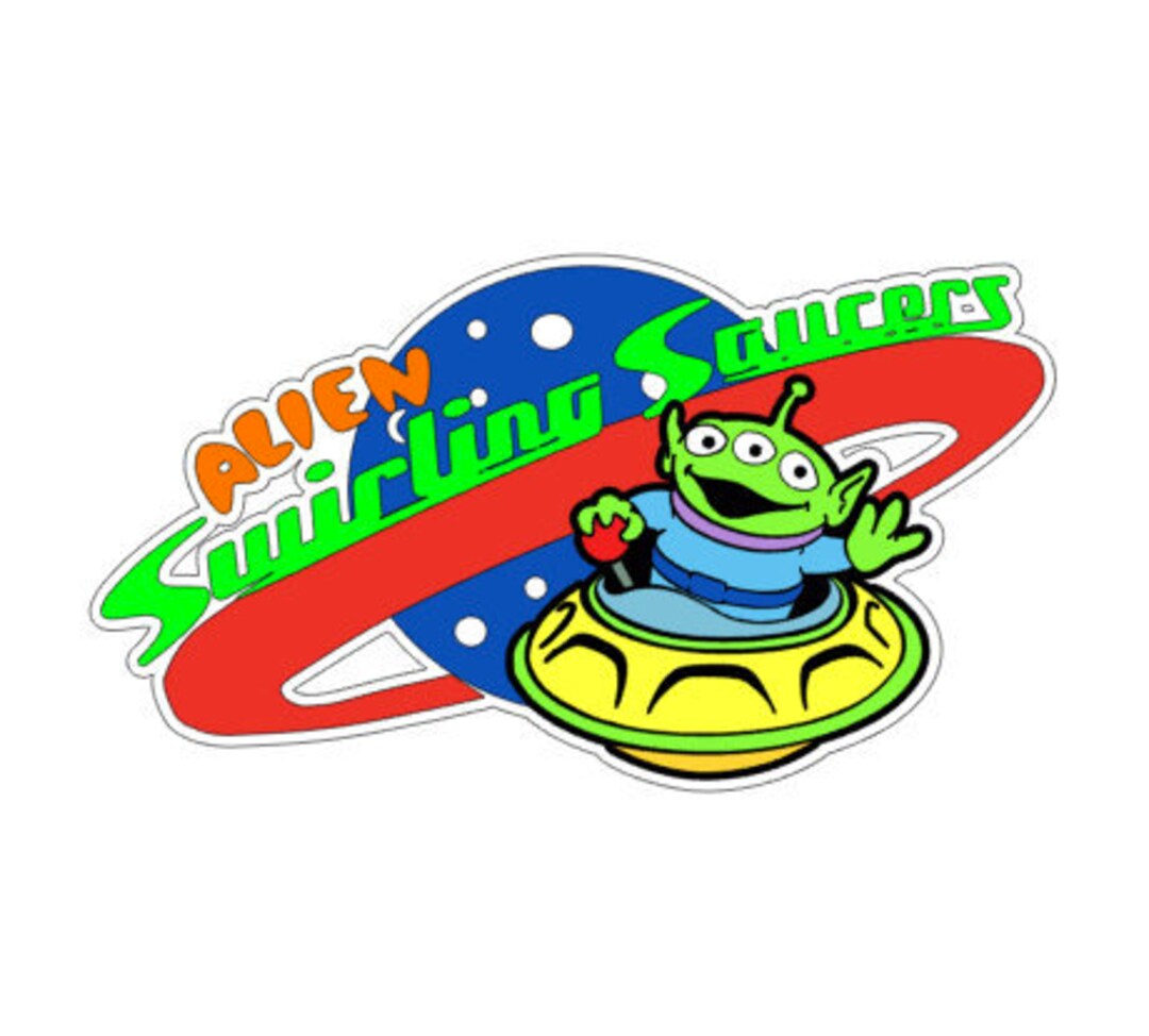 SVG Digital Download Alien Swirling Saucers Attraction Digital Cutting File .svg for Cricut