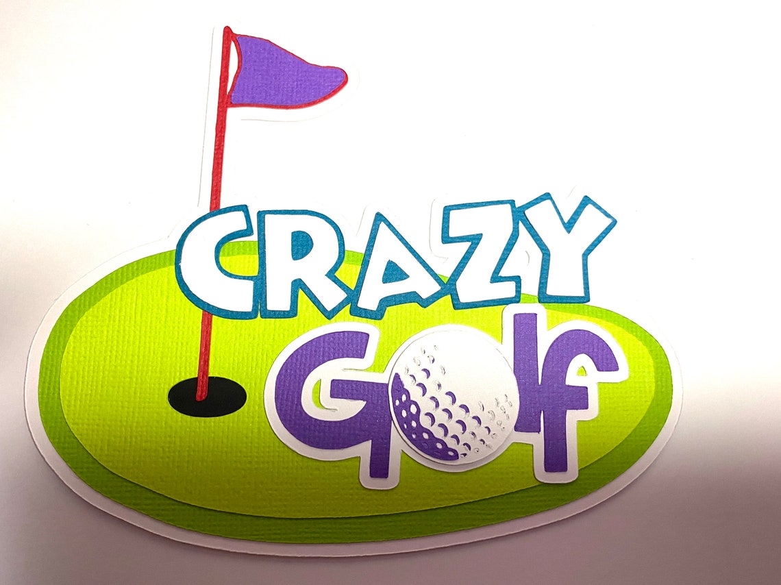 Mini Golf Crazy Golf Die Cut Scrapbook Embellishment Die Cut Etsy