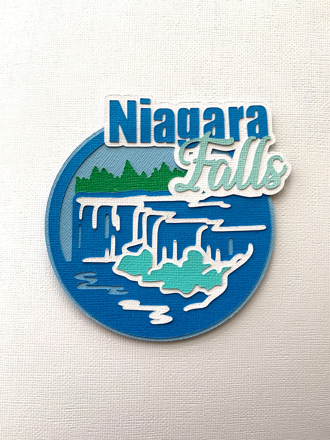 Niagara Falls Die Cut Scrapbook Page Embellishment Etsy
