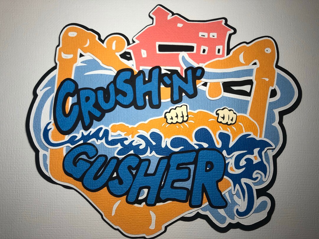 Crush 'n' Gusher Scrapbook Title Die Cut Etsy