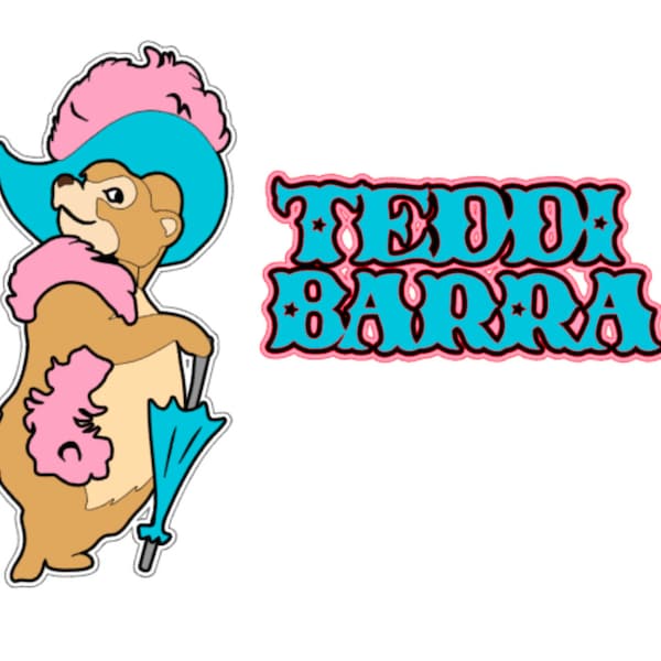 SVG Digital Download Country Bear Jamboree Teddi Barra cutting file (.svg) for Cricut/Silhouette cutting machines