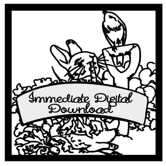 Download Svg Digital Download Peter Rabbit Shadow Box Frame Svg For Etsy