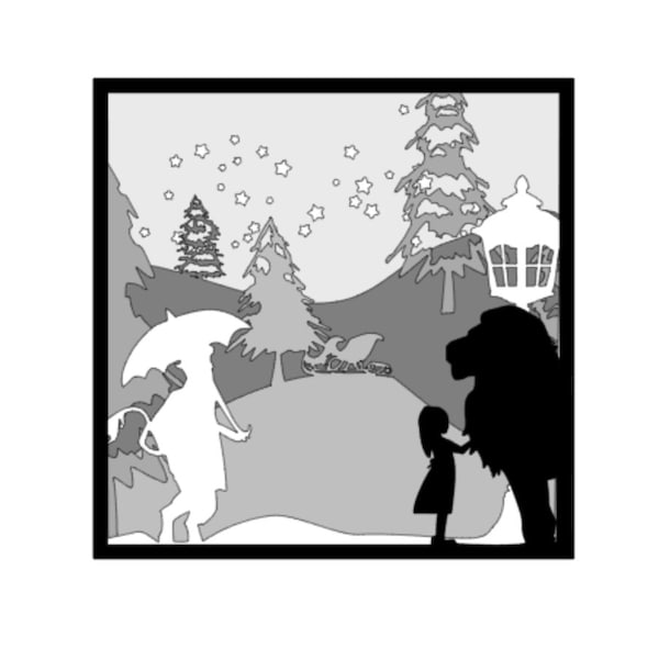 SVG Digital Download Narnia Lion Witch Wardrobe digital file (.svg) for Shadow Box