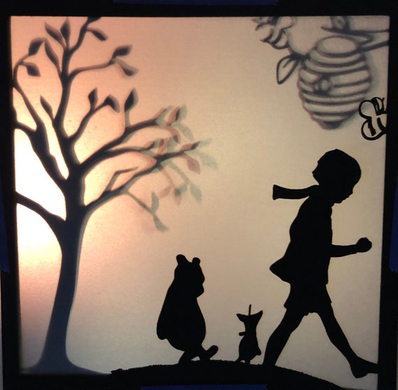 3 layers SVG Digital Download Winnie the Pooh for Shadow Box SVG