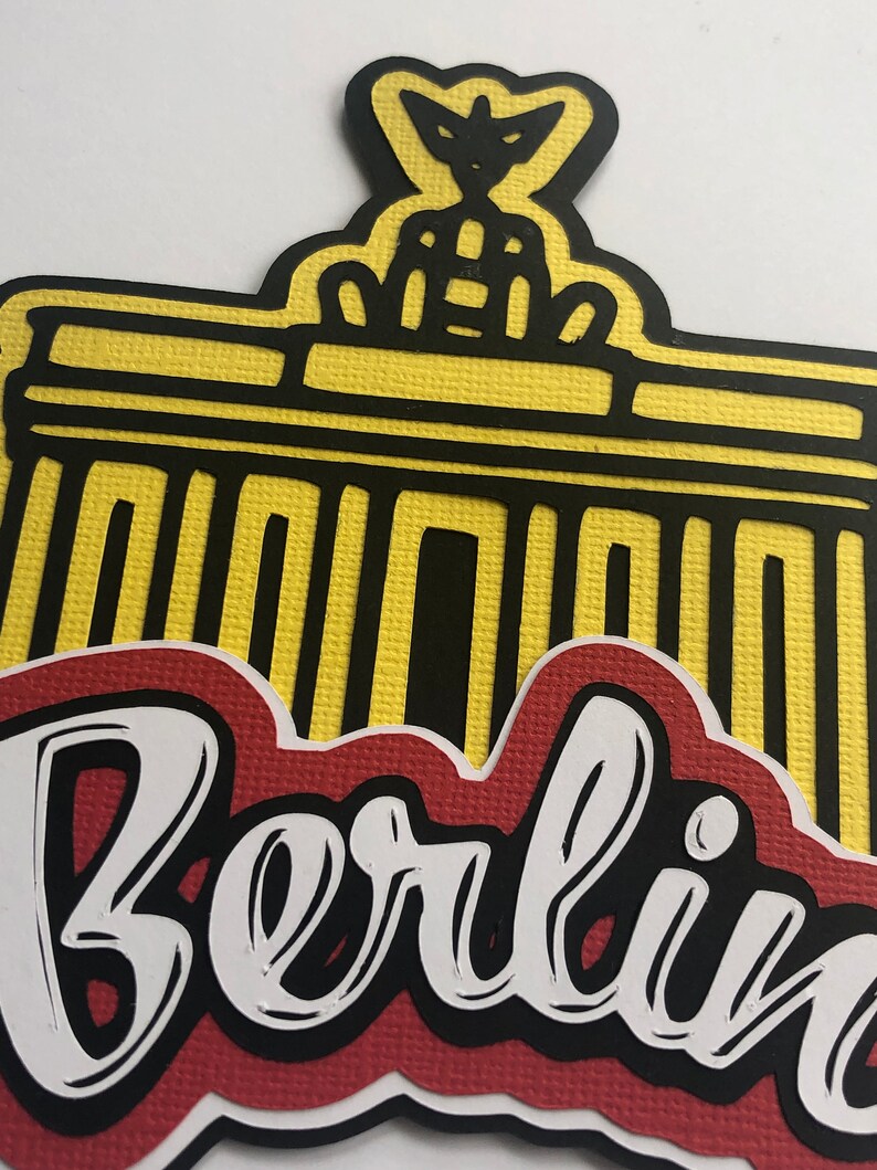 Berlin Brandenburg Gate Die Cut Scrapbook Embellishments