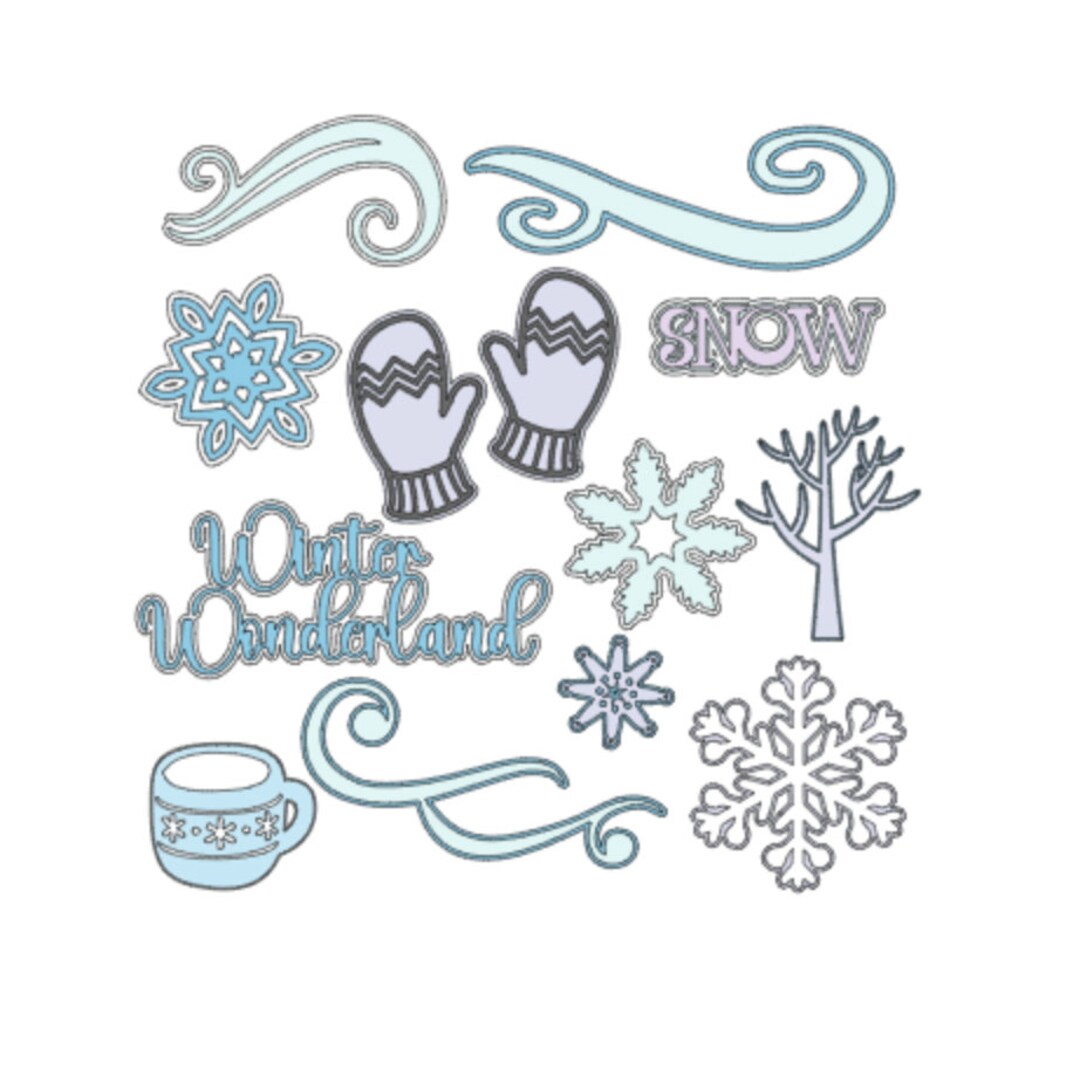 Winter Wonderland Set SVG Digital Download Digital Cutting File .svg ...