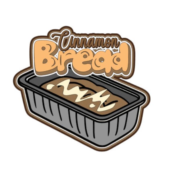 Cinnamon Bread SVG Digital Download digital cutting file (.svg and .png) for Cricut/Silhouette cutting machines