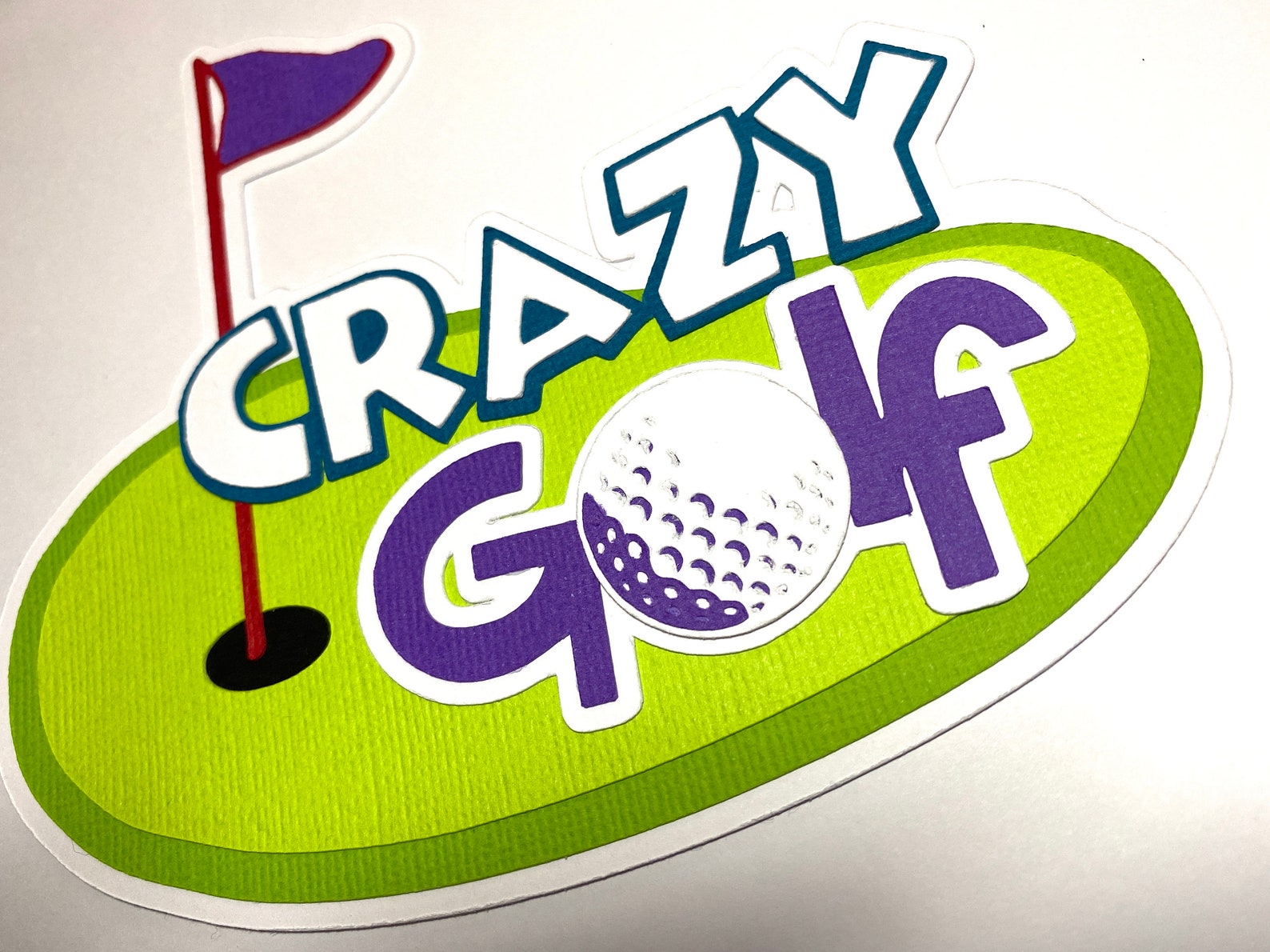 Mini Golf Crazy Golf Die Cut Scrapbook Embellishment Die Cut Etsy
