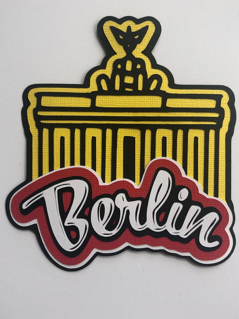 Berlin Brandenburg Gate Die Cut Scrapbook Embellishments