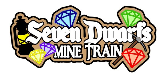Svg Digital Download Seven Dwarfs Mine Train Digital Cutting Etsy