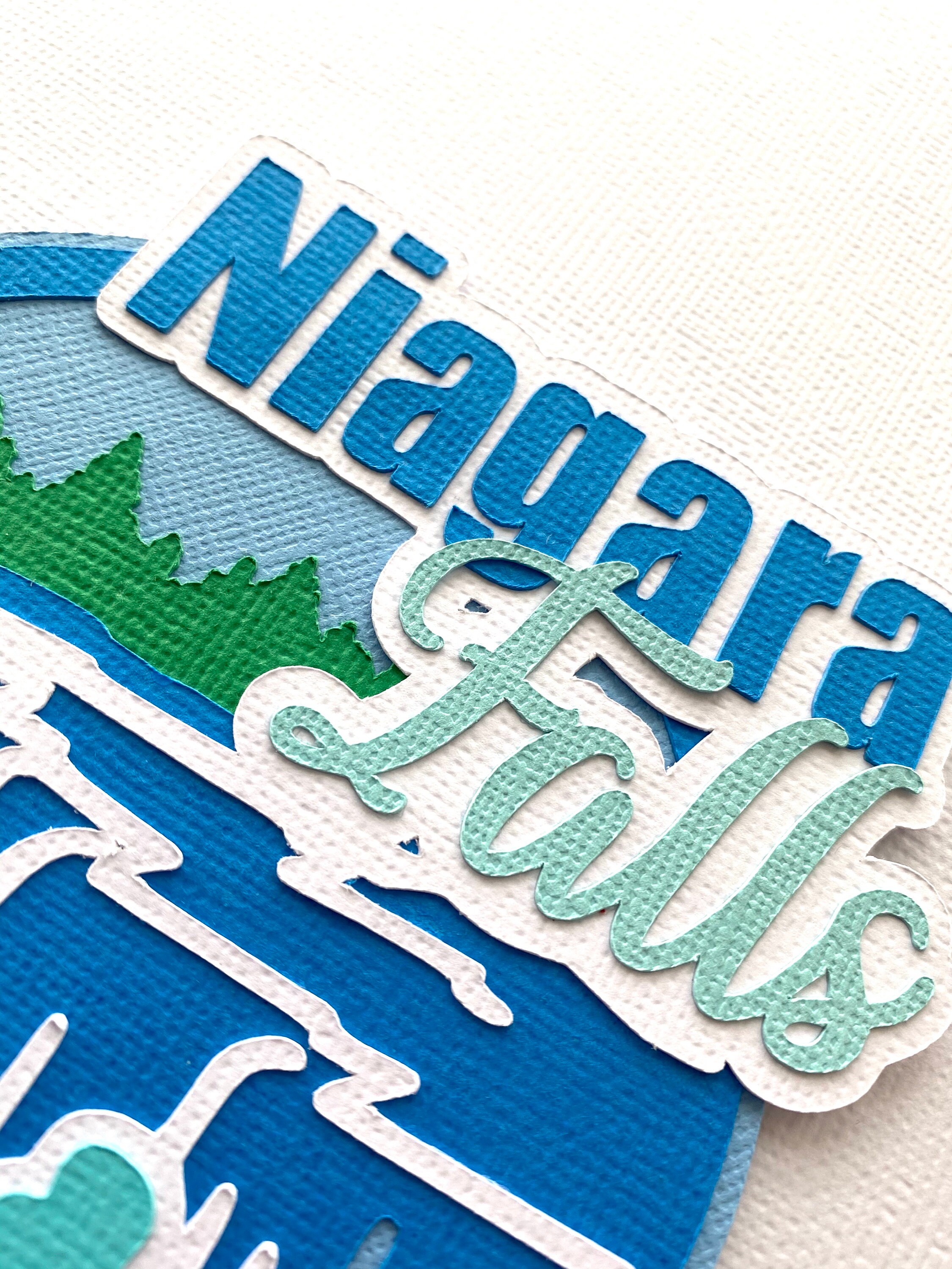 Niagara Falls Die Cut Scrapbook Page Embellishment Etsy