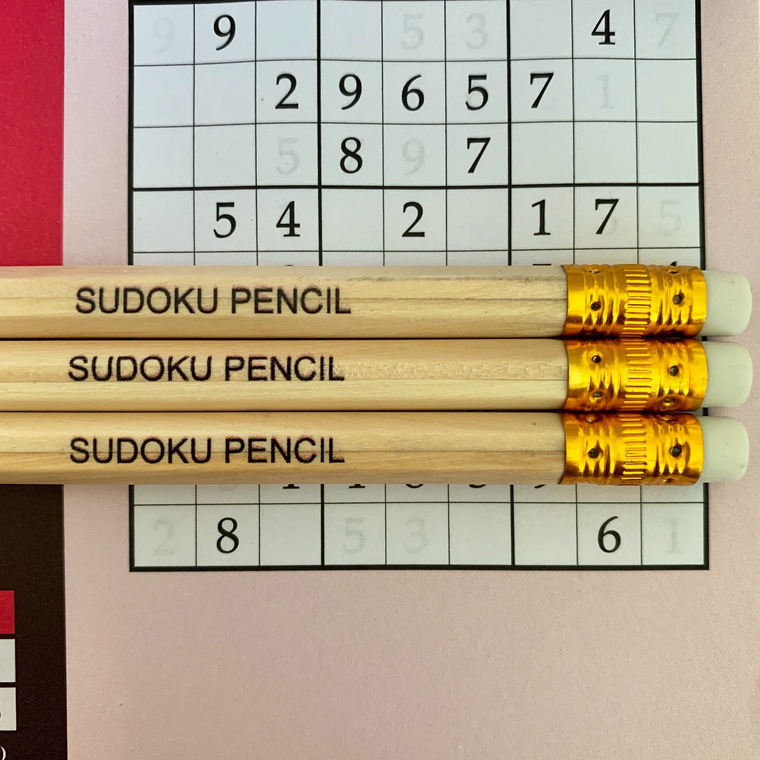 Sudoku Puzzle Pencils HB Pack of 3 Pencil Gift Set Stocking Etsy UK