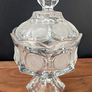Vintage Fostoria Coin Glass &quot; Wedding Bowl&quot; Candy Compote Dish