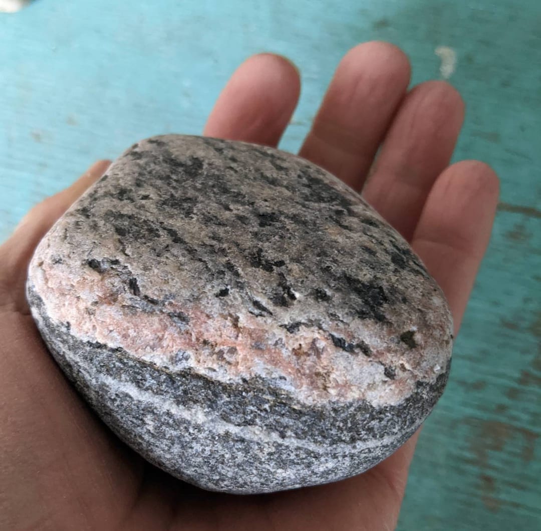 Lake Erie Rock Beautiful Large Stone With Pink & Black Banding ...