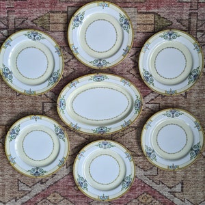 Antique Noritake Minaret - 6 salad plates and RARE 10&quot; platter