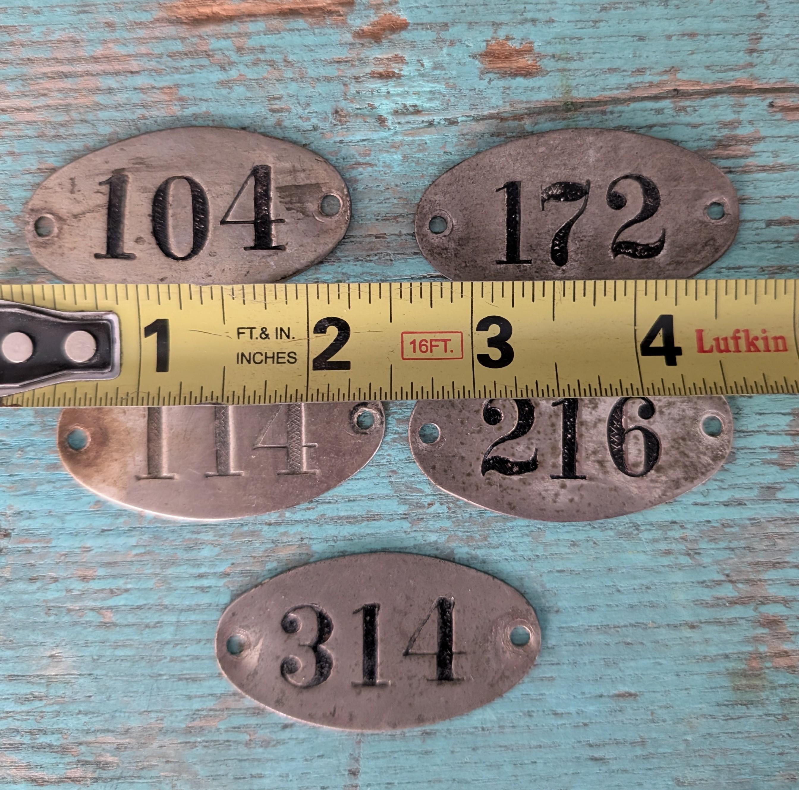 Vintage Number Tags, Set of 5 - Etsy