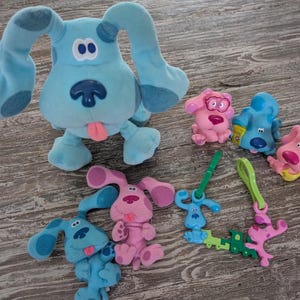 Vintage Blue&#39;s Clues Lot - Plush, Finger Puppets, Friendship Clip-ons, Figures