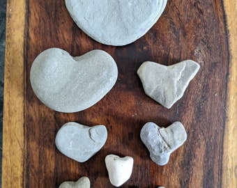 Heart Shaped Beach Rocks - Lake Erie - Set of 8