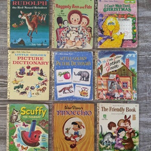 Vintage Little Golden Books - Build a Book Lot - 1960&#39;s, 1970&#39;s, 1980&#39;s