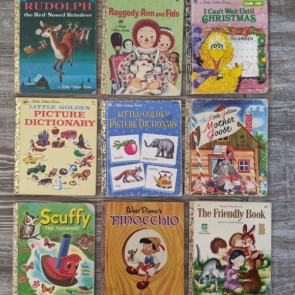 Vintage Little Golden Books - Build a Book Lot - 1960's, 1970's, 1980's