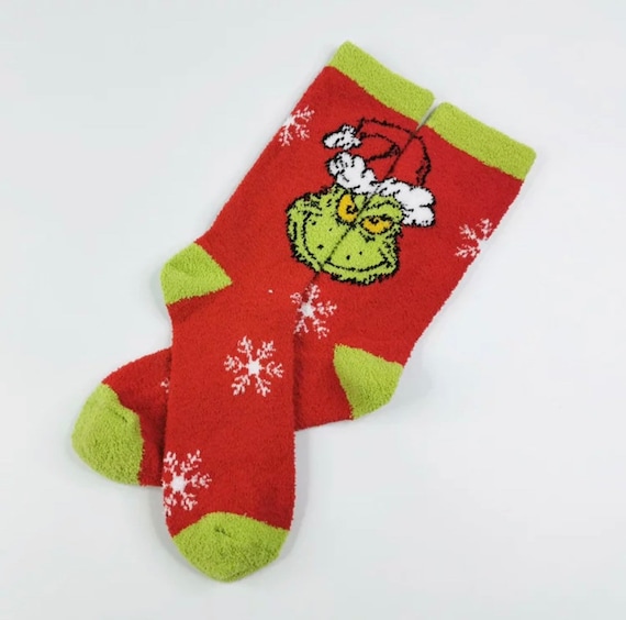 Fluffy Grinch Socks -  Australia