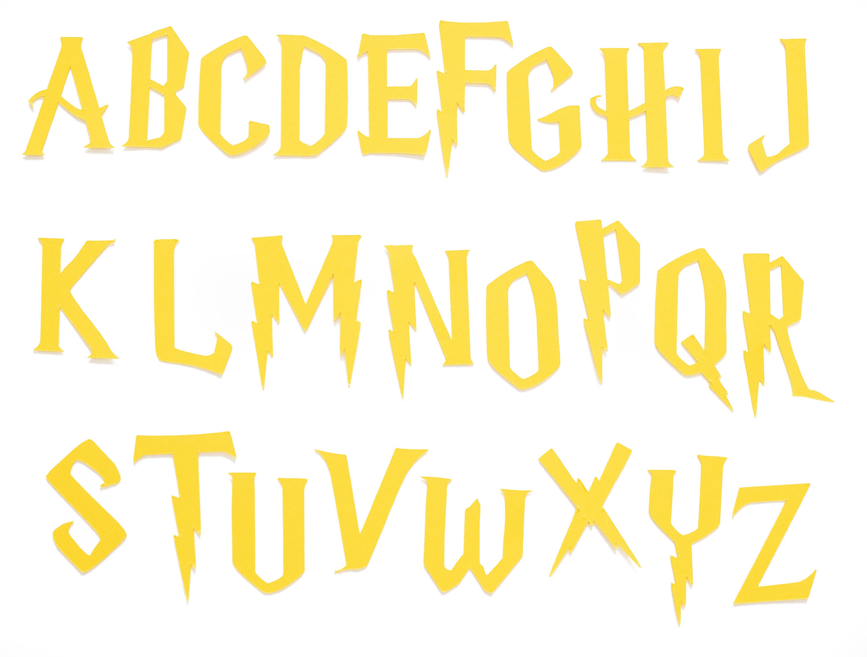 Harry Potter Font Cut Out Letters Cardstock Harry Potter Font | Etsy