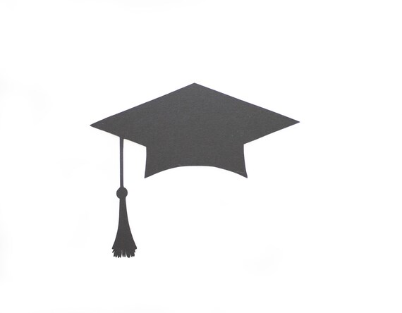 paper cut out graduation caps