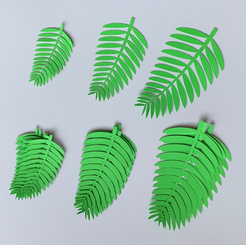 Tropical Palm Leaves Cut out Leaves Pre Cut Palm Leaf Etsy