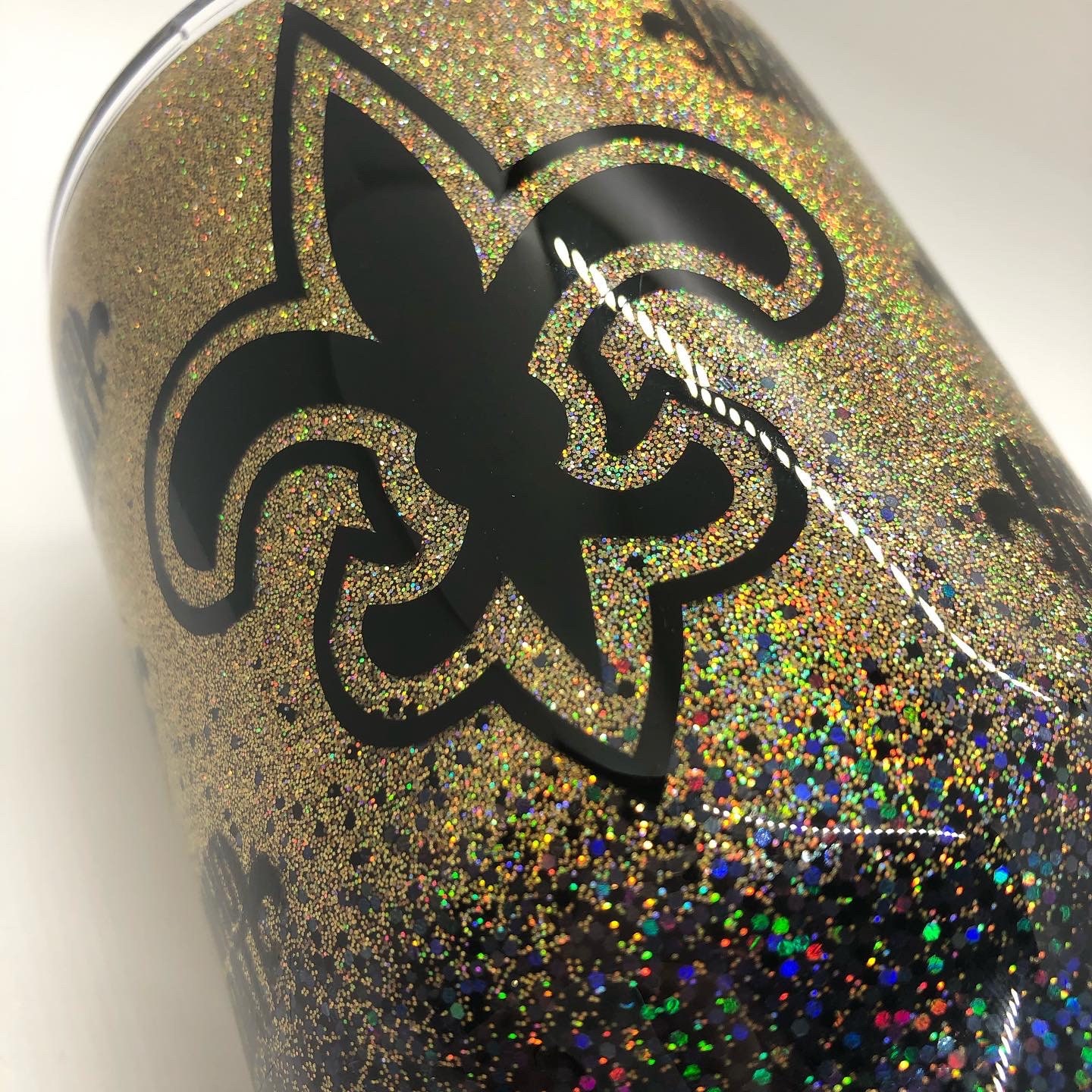 New Orleans Saints Glitter Stainless Steel Tumbler · Krave Designs