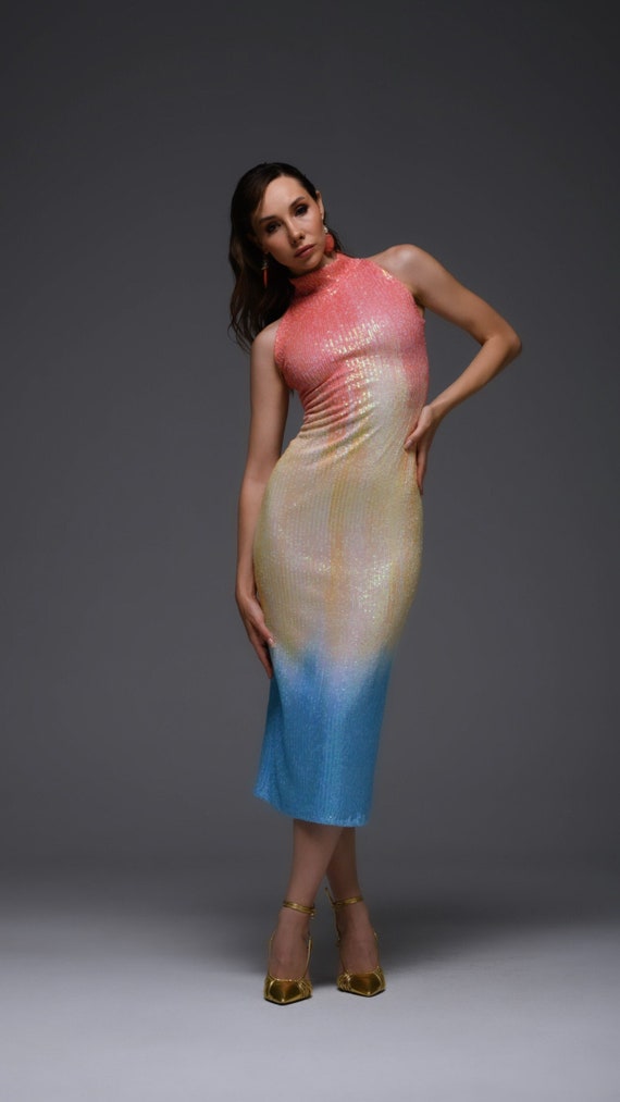 knee length dresses for ladies Zapakasa Women Midi Champagne Wedding Guest Dress Bodycon Ruched Boat Neck  Beaded Semi Formal Dress