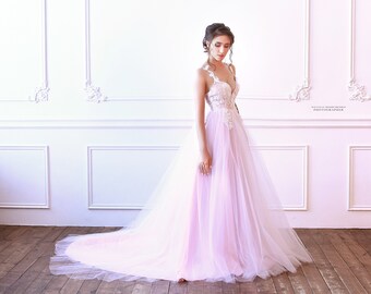 Pink Wedding Dress Etsy