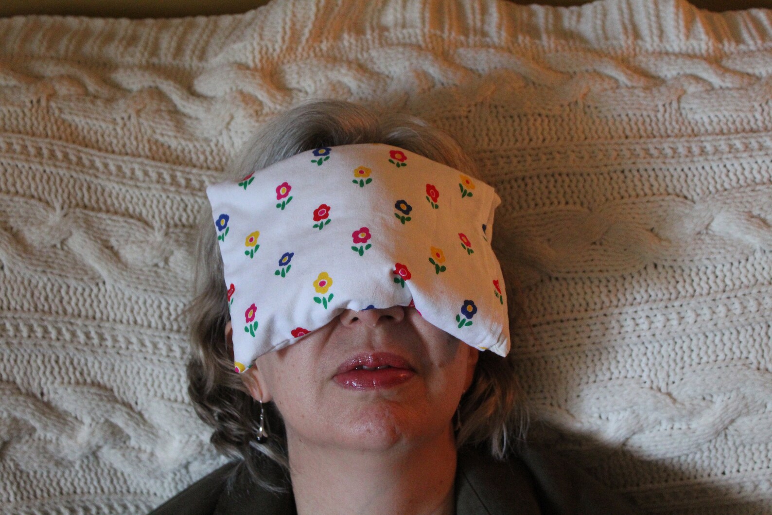 Eye Pillow weighted with soothing flax seed rice & essential Etsy