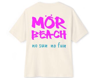 mörBEACH no sun no fun t-shirt - zomer strandshirt, vakantieshirt, grappig shirt voor zonaanbidders, vakantie-shirt, unisex graphic tee