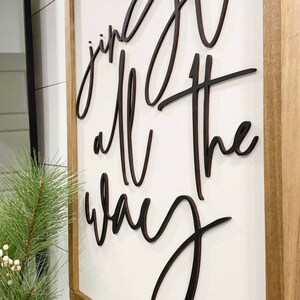 Jingle All The Way | Christmas Music | Jingle Bells Sign | Christmas Sign | Farmhouse Christmas | Ships Free image 2