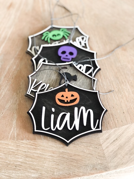 Personalized Halloween Tags | Trick or Treat Bag Tags | BOO Basket | Tags for Candy Bucket | Free Shipping | 4.5 inches