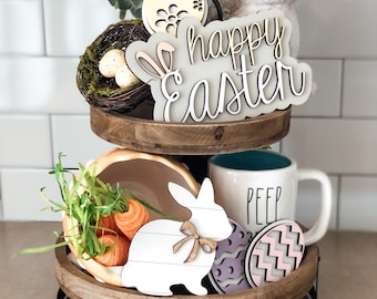 Mini Wood 3D Sign Bundle | Easter Sign | Tiered Tray Decor