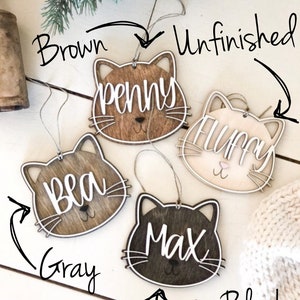 Personalized Cat Ornament | Custom Cat Ornament | Personalized Pet Ornament | Cat Christmas Ornament| Cat Gift | Free Shipping | 4.5 inches