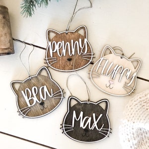 Personalized Cat Ornament | Custom Cat Ornament | Personalized Pet Ornament | Cat Christmas Ornament| Cat Gift | Free Shipping | 4.5 inches